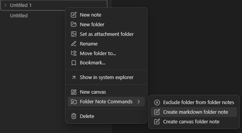 Context menu